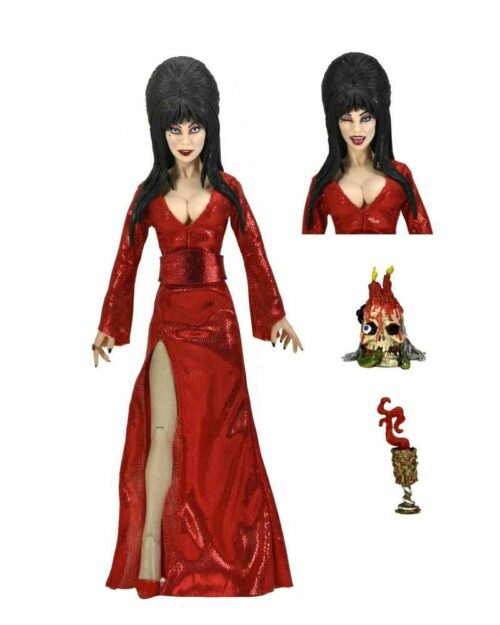 NECA Elvira Mistress of the Dark Clothed Action Figure Red, Fright, and Boo.