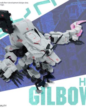 HG Gilbow Bandai Model kit, Parts to transform the legs to reproduce the hovering state are included too, and a display base and stickers are also included.