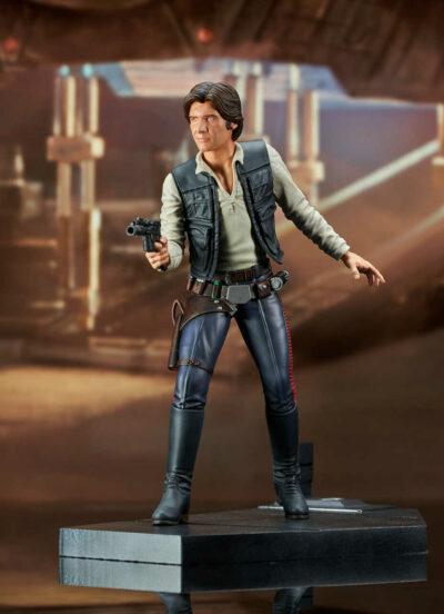 Han Solo Star Wars: A New Hope Collection Statue Gentle Giant. Questa statua in resina, propone Han solo come apparso nel classico capitolo IV.
