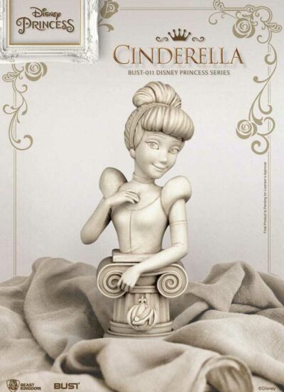 Disney Princess Series PVC Bust Cindarella 15 cm Beast Kingdom. With a classic Roman design, each bust includes an exclusive, engraved base.