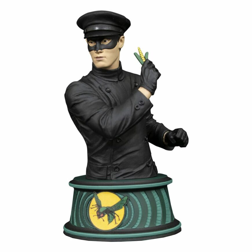 Green Hornet Bust 1/7 Kato 15 cm Diamond Select. Limited to 3,000 pieces, it comes packaged with a hand-numbered certificate in a full-color box.