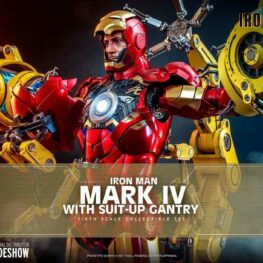 Mark IV Hot Toys Iron Man 2 Action Figure 1/4 Suit-Up Gantry
