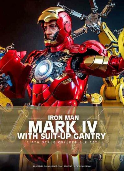 Mark IV Hot Toys Iron Man 2 Action Figure 1/4 Suit-Up Gantry
