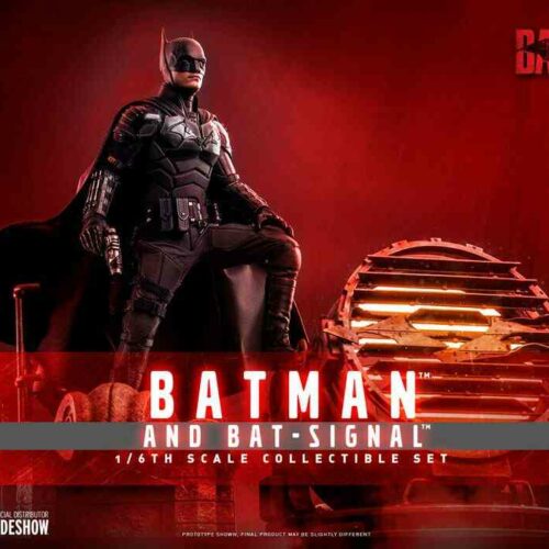 The Batman Hot Toys Action Figure with Bat-Signal