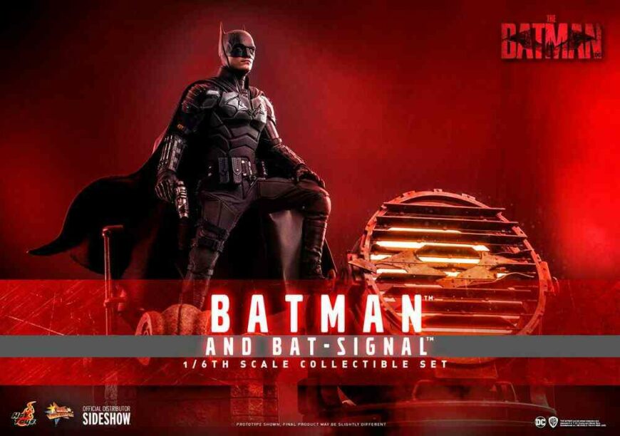 The Batman Hot Toys Action Figure with Bat-Signal