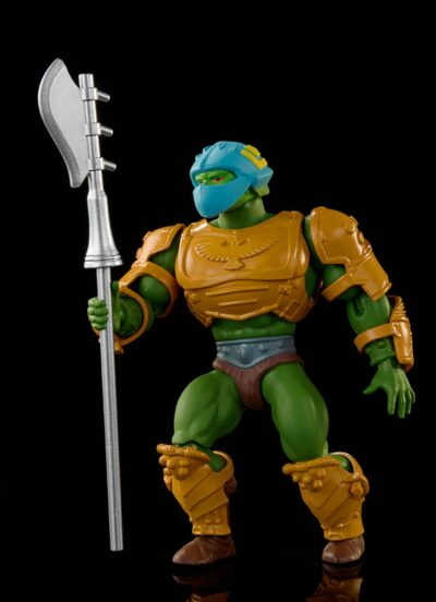 Action Figure Masters of the Universe Origins Eternian Guard Infiltrator It stands approx. tall and comes with accessories in a blister card packaging.