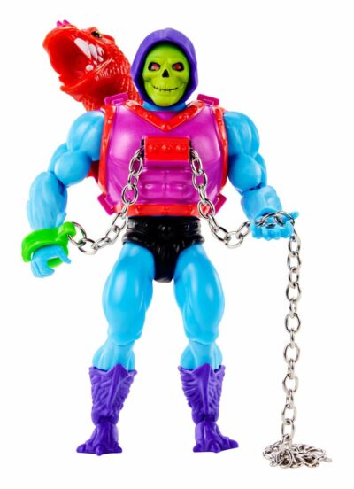 Dragon Blaster Skeletor Masters of the Universe Origins Deluxe. It stand approx. 14 cm tall and comes with accessories in a window box packaging.