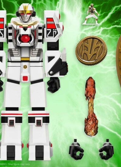 Power Rangers Ultimates White Tigerzord SUPER7, When the Mighty Morphin White Ranger needs support against giant monsters, he calls upon the White Tigerzord
