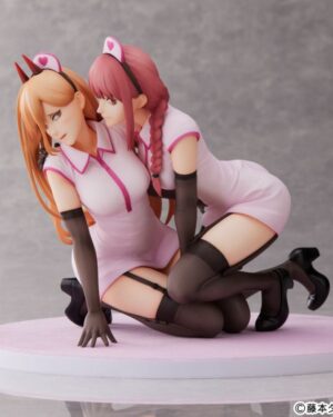 Chainsaw Man PVC Statue 1/7 Power & Makima Nurse Ver. 14 cm This highly detailed statue stands and comes with base in a window box packaging.