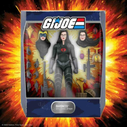 Baroness G.I. Joe Ultimates Action Figure Black Suit 18 cm Super7. multiple interchangeable heads & hands and a wideassortment of accessories and weapons.