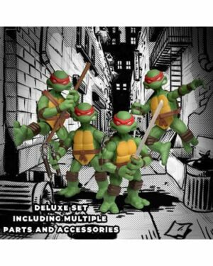 Ninja Turtles Set Mezco 5 Points Plus TMNT Action Figures Deluxe