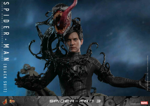 Hot Toys MMS727 Spider-Man 3 Collectible Action Figure 1/6 Spider-Man (Black Suit) 30cm Hot Toys