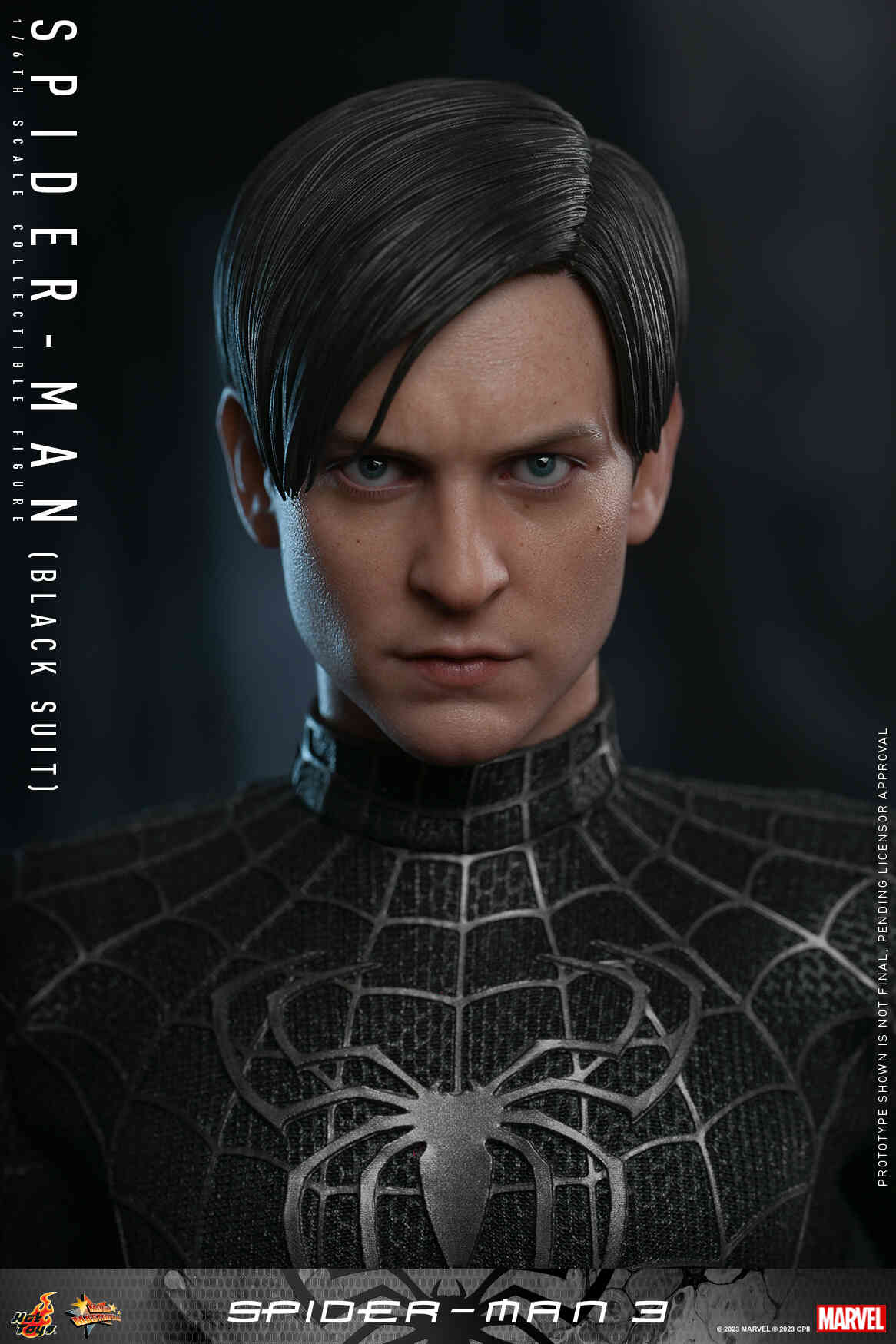 Hot Toys MMS727 Spider-Man 3 Collectible Action Figure 1/6 Spider-Man (Black Suit) 30cm Hot Toys