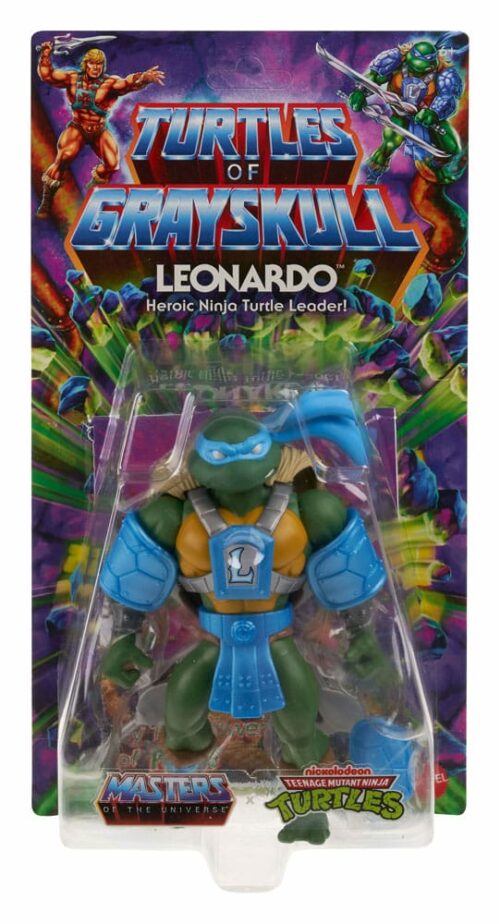 MOTU x TMNT: Turtles of Grayskull Action Figure Leonardo 14 cm Mattel