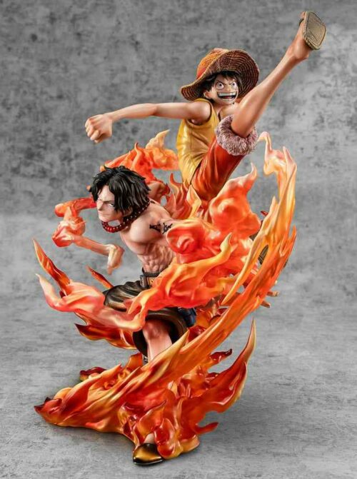 Luffy & Ace Megahouse One Piece P.O.P NEO-Maximum PVC Statue Luffy & Ace Bond between brothers 20th Limited Ver. 25 cm
