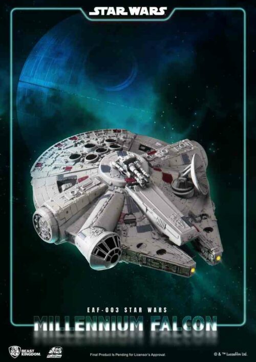 Star Wars Egg Attack Floating Model with Light Up Function Millennium Falcon 13 cm Beast Kingdom