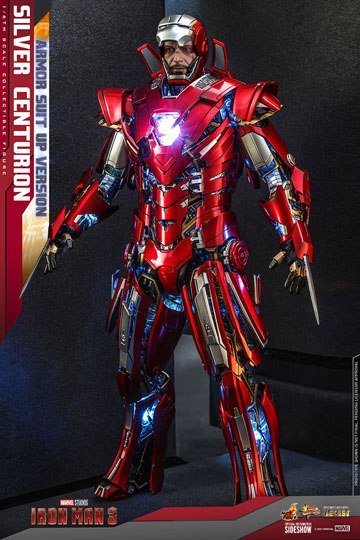 Silver Centurion HOT TOYS Iron Man 3 Armor Suit Up Ver.