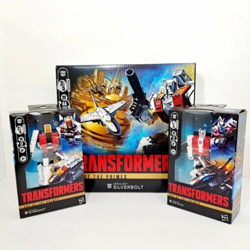 Hasbro Transformers Age Of Primes Aerialbot Silverbolt Air Raid Slingshot