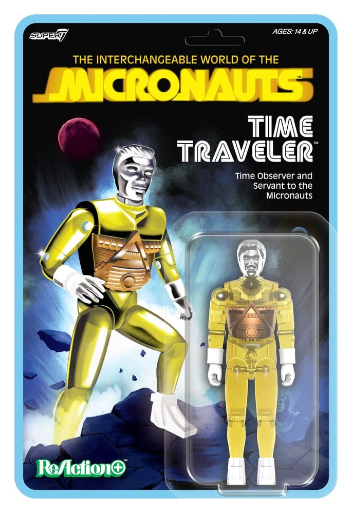 Micronauts ReAction+ Time Traveler (Translucent Yellow) Super7