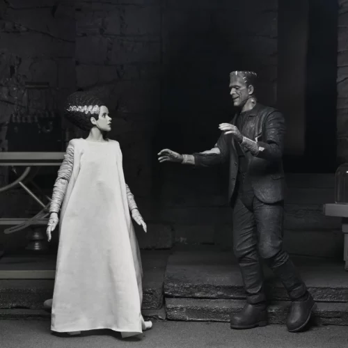 Universal Monsters Bride Of Frankenstein 90th Monster & His Mate B&w 2pack NECA