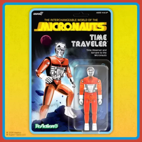 Micronauts Wave 04 Time Traveler Orange Translucent Reaction+ Figure Super7
