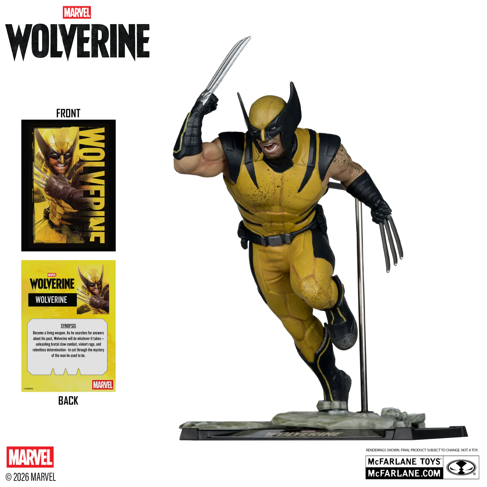 Mcfarlane Marvel Games Collection 1:10 Wolverine The Game Figure