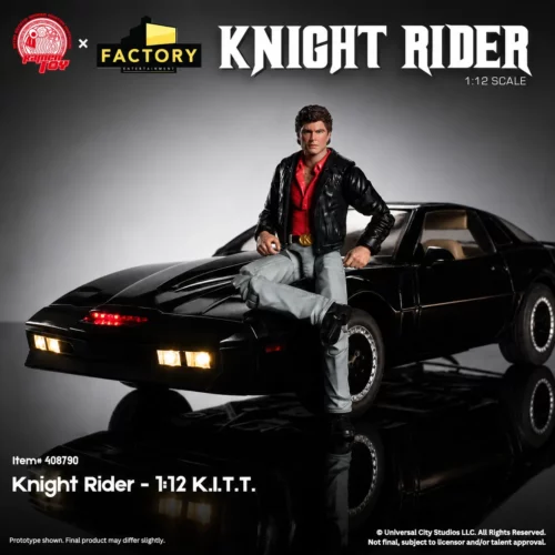 Knight Rider 1:12 Scale Kitt Vehicle & Michael Knight Action Figure Ramen Toy