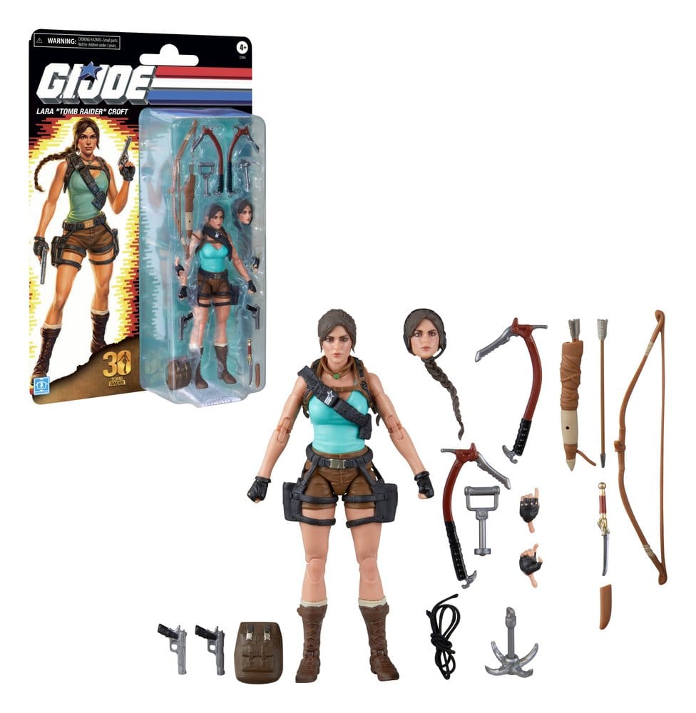 G.I. Joe Classified Series Retro Cardback Collaborative Action Figure Lara "Tomb Raider" Croft 15 cm