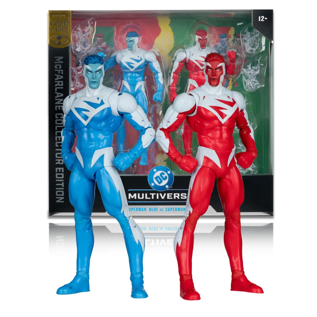 Dc Mcfarlane Collector Ed Superman Red Vs Superman Blue 2pk Action Figure