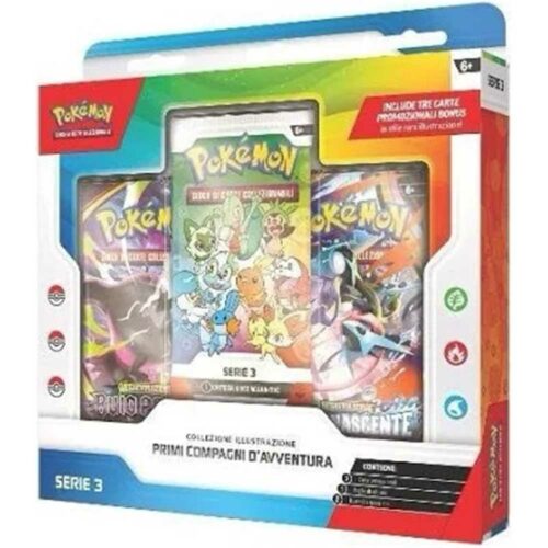 CASE X 6 Pokemon Collezione Illustrazione Primi Compagni D'Avventura serie 3