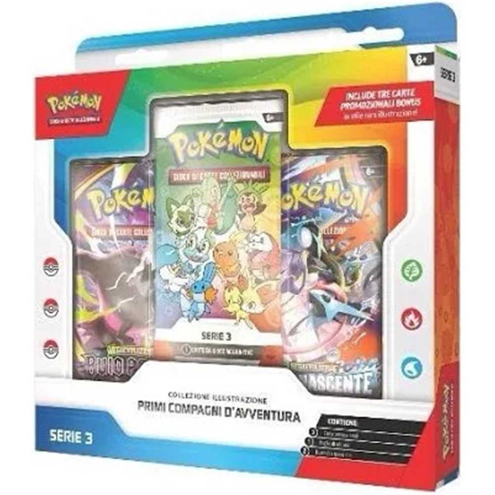 CASE X 6 Pokemon Collezione Illustrazione Primi Compagni D'Avventura serie 3